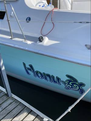 2006 Hunter 41DS Boat Lettering from Tiffany R, OH
